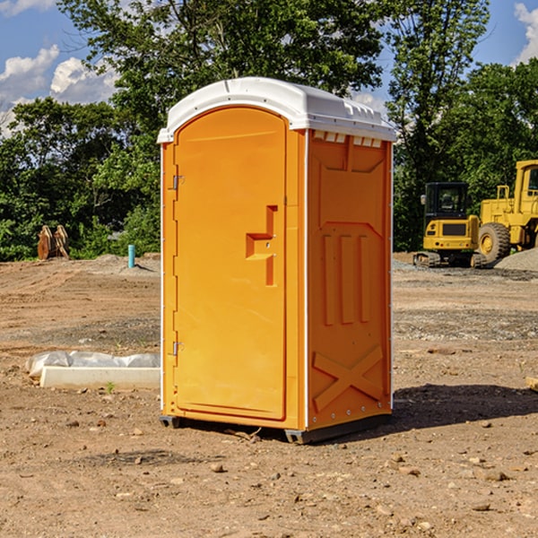 how often are the porta potties cleaned and serviced during a rental period in Henderson County